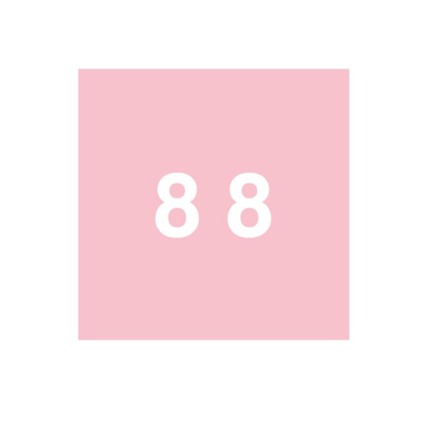 Ames - Filing Labels - Small - Number 8 1-7/8" x 1-7/8" Pink